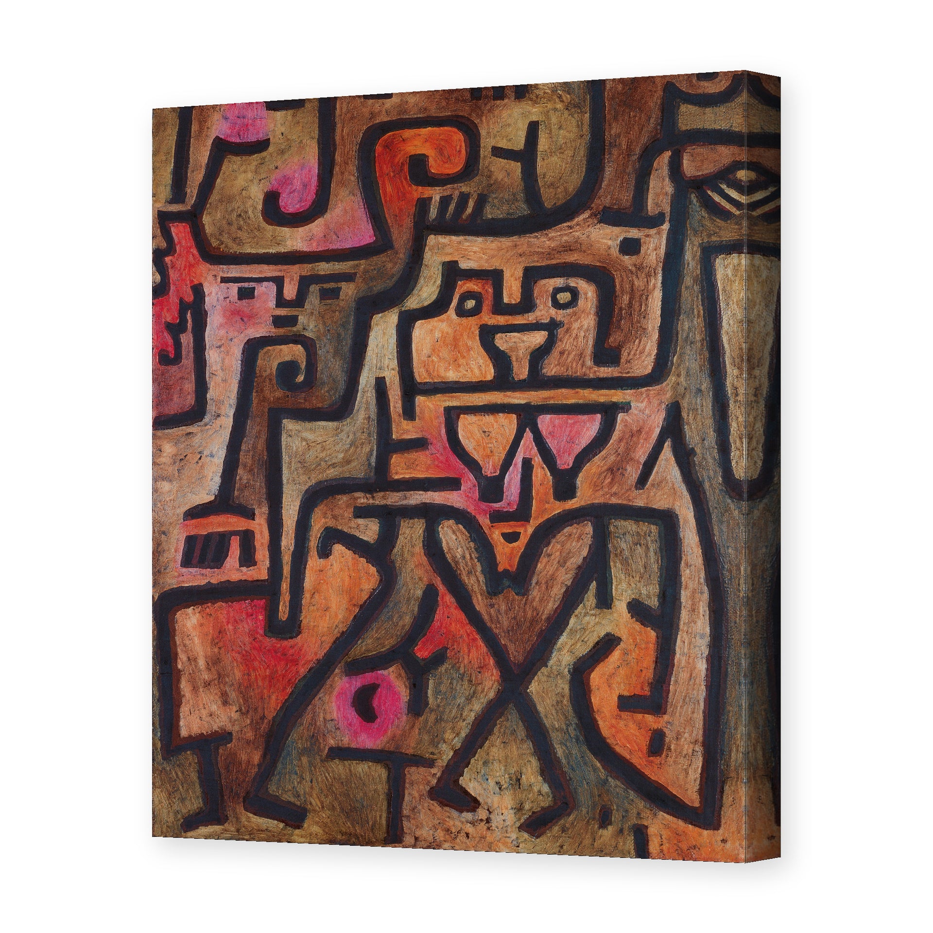 Paul Klee's 'Forest Witches' painting reproduced as a gallery-wrapped canvas print