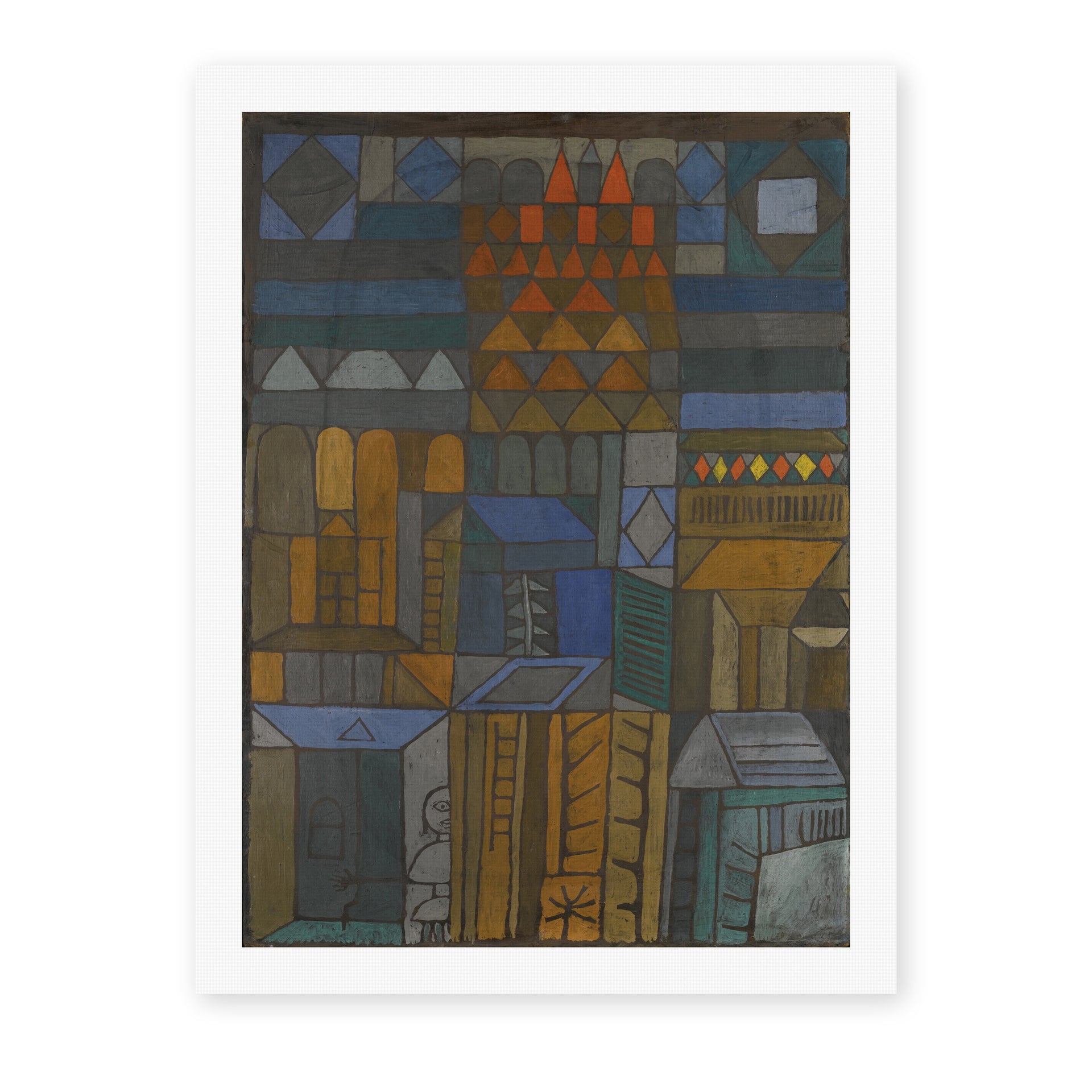 Paul Klee's 'Incipient Coolness' painting reproduced as a rolled canvas print
