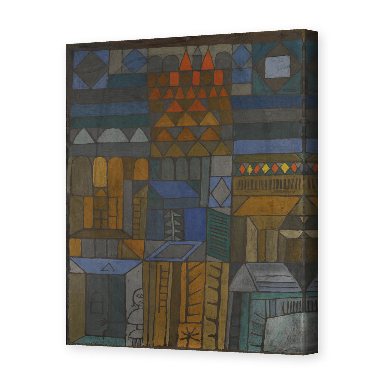 Paul Klee's 'Incipient Coolness' painting reproduced as a gallery-wrapped canvas print