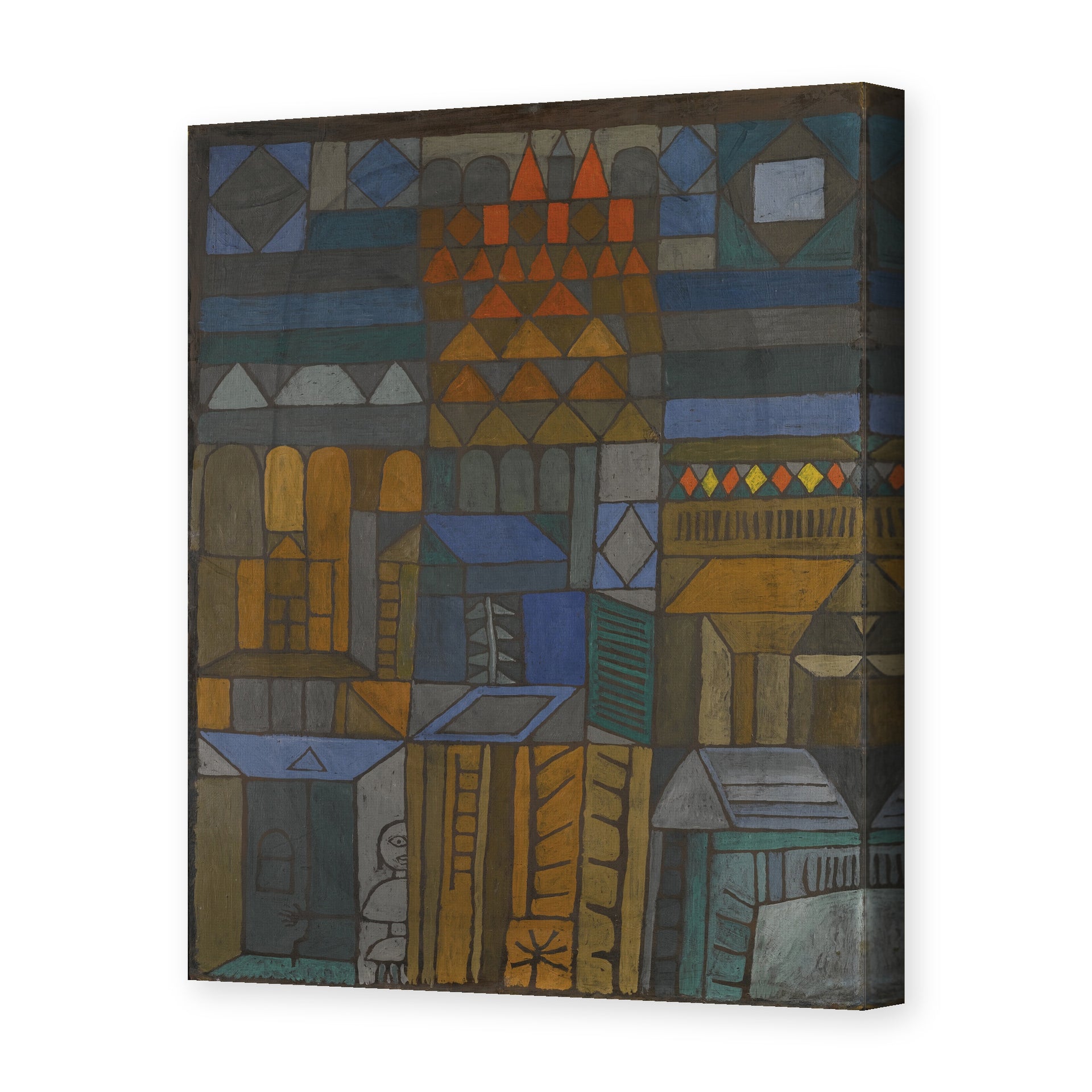 Paul Klee's 'Incipient Coolness' painting reproduced as a gallery-wrapped canvas print