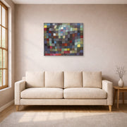 Gallery-wrapped canvas print of Paul Klee's May Picture displayed on a wall in a living room
