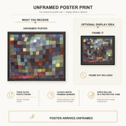 Paul Klee - May Picture poster print size comparison and framing display infographic