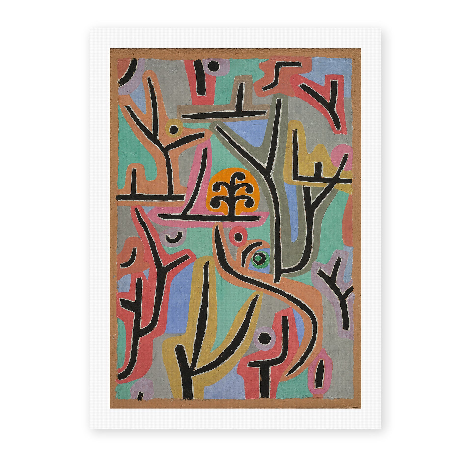 Paul Klee's 'Park near Lu' painting reproduced as a rolled canvas print