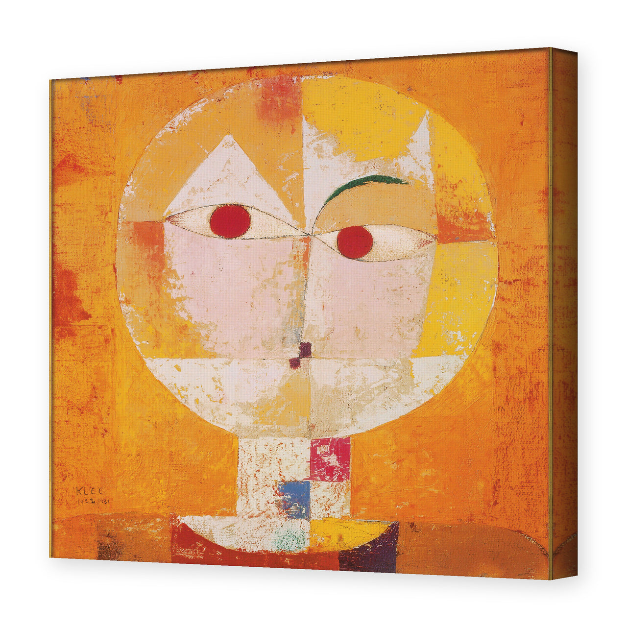 Paul Klee's 'Senecio' painting reproduced as a gallery-wrapped canvas print