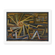 Paul Klee's 'Strahlung Und Rotation' painting reproduced as a rolled canvas print