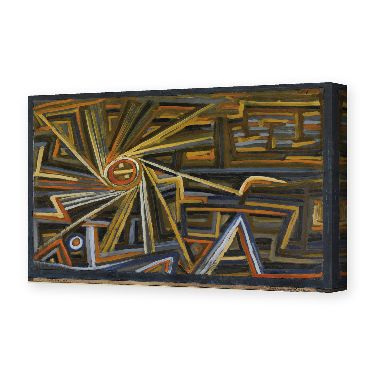 Paul Klee's 'Strahlung Und Rotation' painting reproduced as a gallery-wrapped canvas print