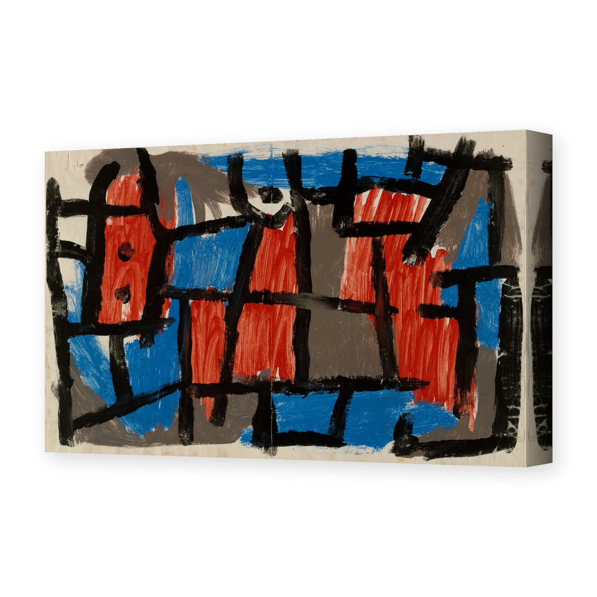 Paul Klee's 'The Hour Before One Night' painting reproduced as a gallery-wrapped canvas print