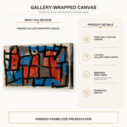 Paul Klee - The Hour Before One Night gallery wrap canvas construction and hanging details infographic