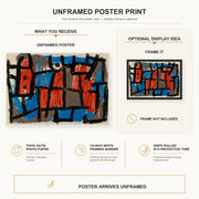 Paul Klee - The Hour Before One Night poster print size comparison and framing display infographic