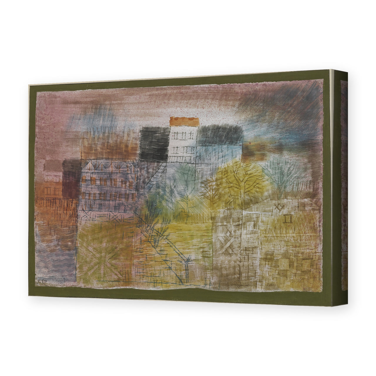 Paul Klee's 'Vorfrühling In H (Early Spring in H)' painting reproduced as a gallery-wrapped canvas print