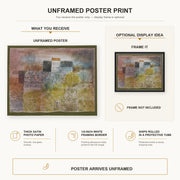 Paul Klee - Vorfrühling In H (Early Spring in H) poster print size comparison and framing display infographic