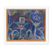 Paul Klee's 'Window In The Garden' painting reproduced as a rolled canvas print