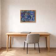Gallery-wrapped canvas print of Paul Klee's Window In The Garden displayed on a wall in an office