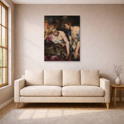 Unframed poster print of Peter Paul Rubens' 'Atalanta and Meleage' displayed on a wall in a living room (image 1 of 2)