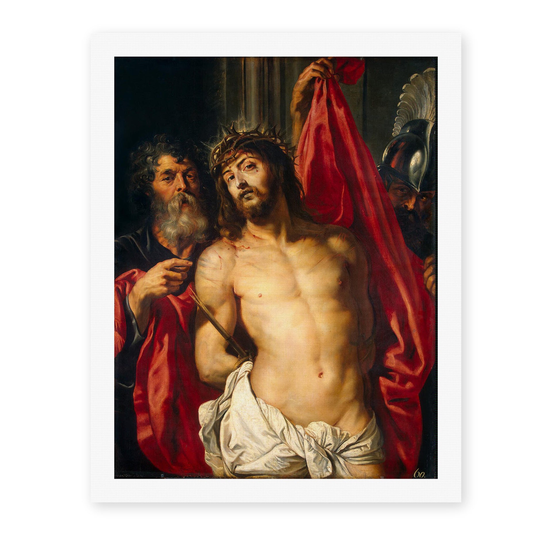 Peter Paul Rubens' 'Ecce Homo' painting reproduced as a rolled canvas print