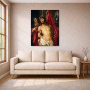 Gallery-wrapped canvas print of Peter Paul Rubens' 'Ecce Homo' displayed on a wall in a living room (image 1 of 2)