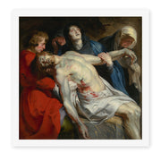 Peter Paul Rubens' 'Entombment' painting reproduced as a rolled canvas print