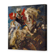 Peter Paul Rubens' 'Saint George and the Dragon' painting reproduced as a gallery-wrapped canvas print
