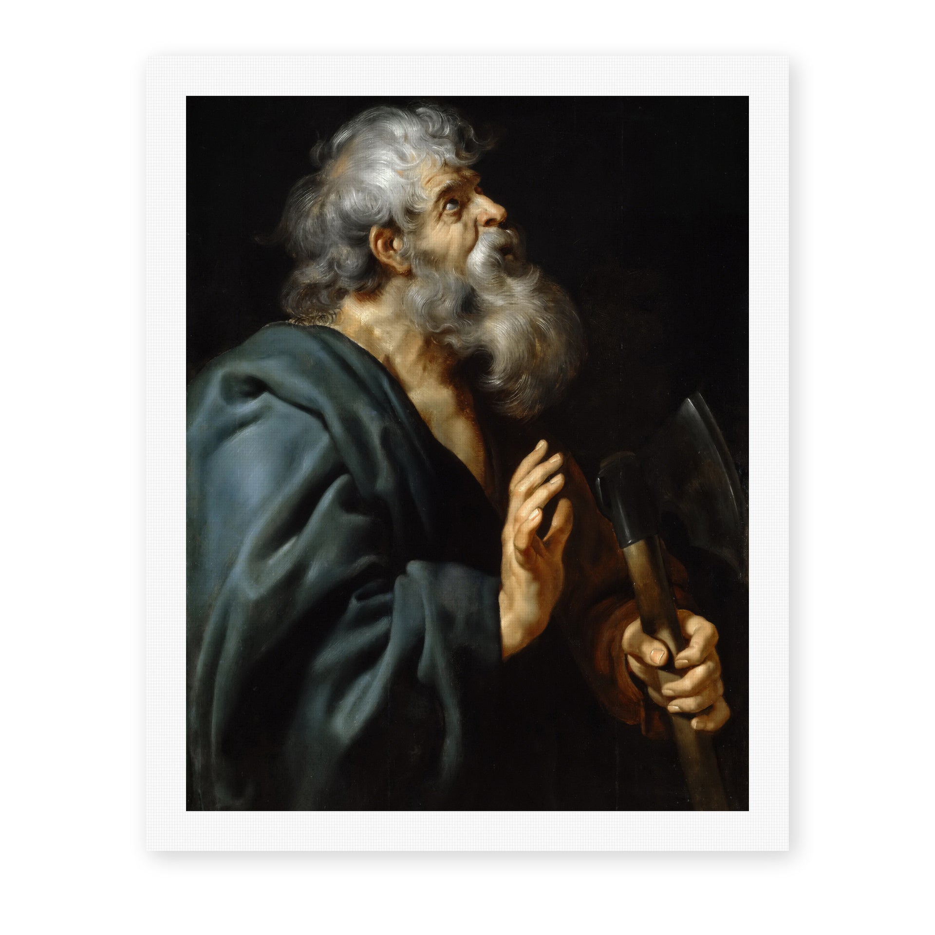 Peter Paul Rubens' 'Saint Matthias' painting reproduced as a rolled canvas print