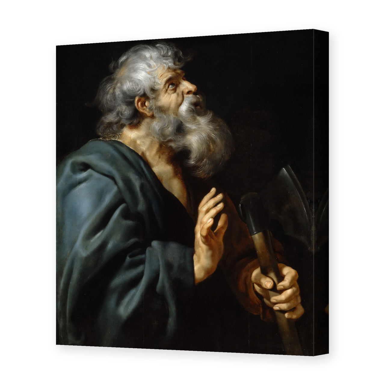 Peter Paul Rubens' 'Saint Matthias' painting reproduced as a gallery-wrapped canvas print