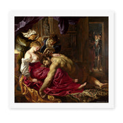 Peter Paul Rubens' 'Samson and Delilah' painting reproduced as a rolled canvas print