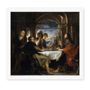 Peter Paul Rubens' 'Supper at Emmaus' painting reproduced as a rolled canvas print
