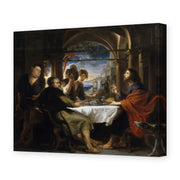 Peter Paul Rubens' 'Supper at Emmaus' painting reproduced as a gallery-wrapped canvas print