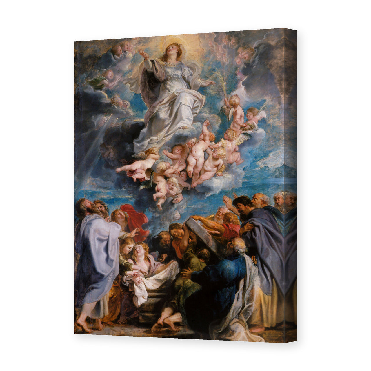 Peter Paul Rubens' 'The Assumption of the Virgin Mary into Heaven' painting reproduced as a gallery-wrapped canvas print