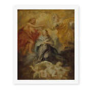 Peter Paul Rubens' 'The Coronation of the Virgin' painting reproduced as a rolled canvas print