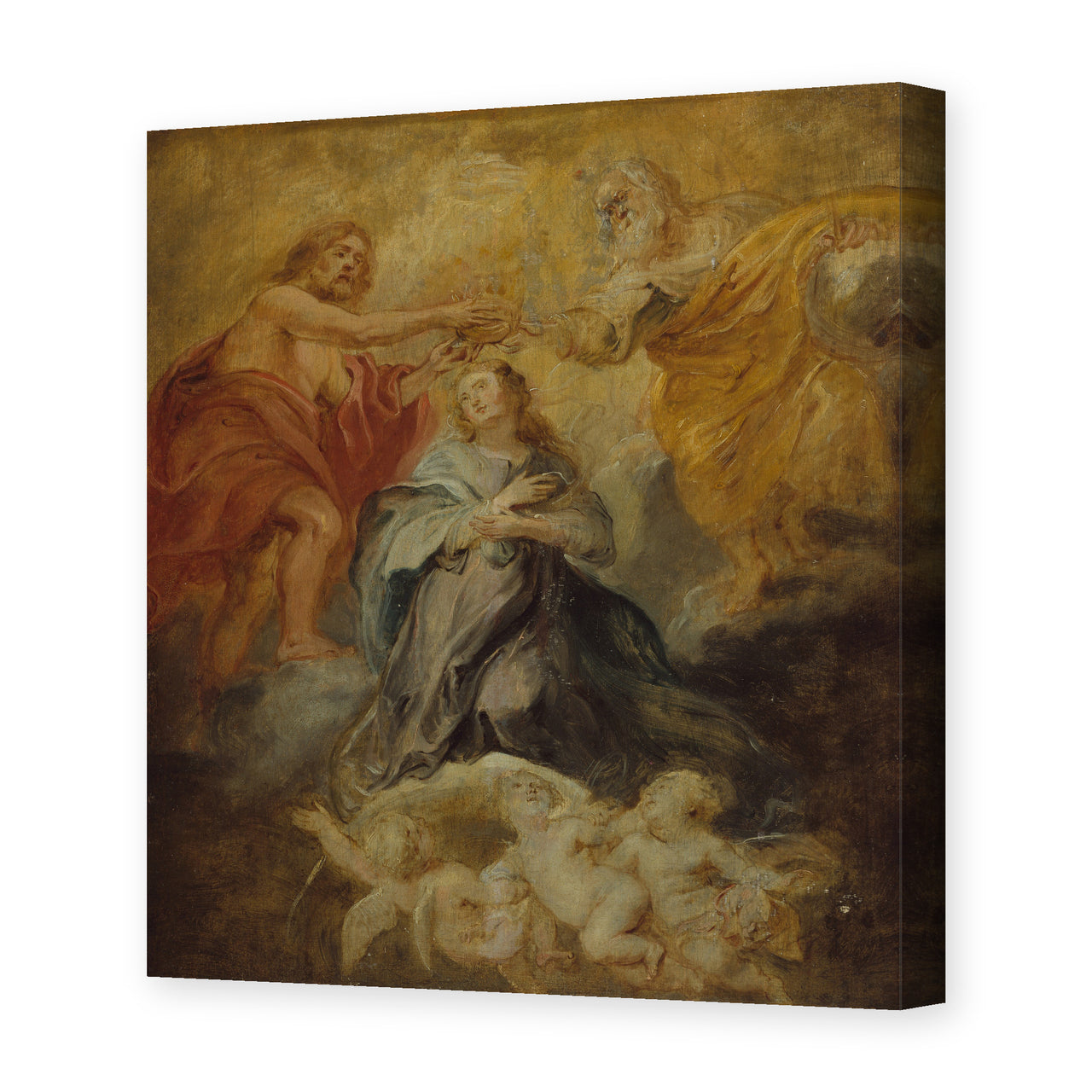 Peter Paul Rubens' 'The Coronation of the Virgin' painting reproduced as a gallery-wrapped canvas print