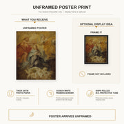 Peter Paul Rubens - The Coronation of the Virgin poster print size comparison and framing display infographic