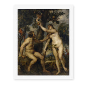 Peter Paul Rubens' 'The Fall of Man' painting reproduced as a rolled canvas print