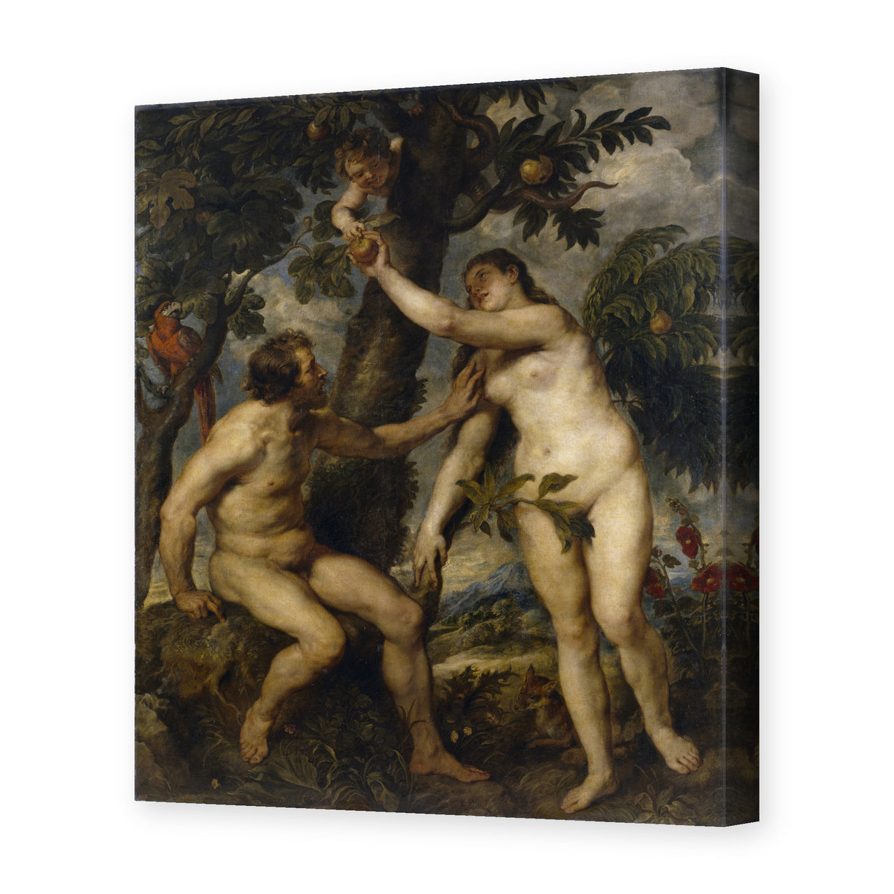 Peter Paul Rubens' 'The Fall of Man' painting reproduced as a gallery-wrapped canvas print
