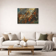 Gallery-wrapped canvas print of Peter Paul Rubens' 'The Fall of Phaeton' displayed on a wall in a living room (image 2 of 2)