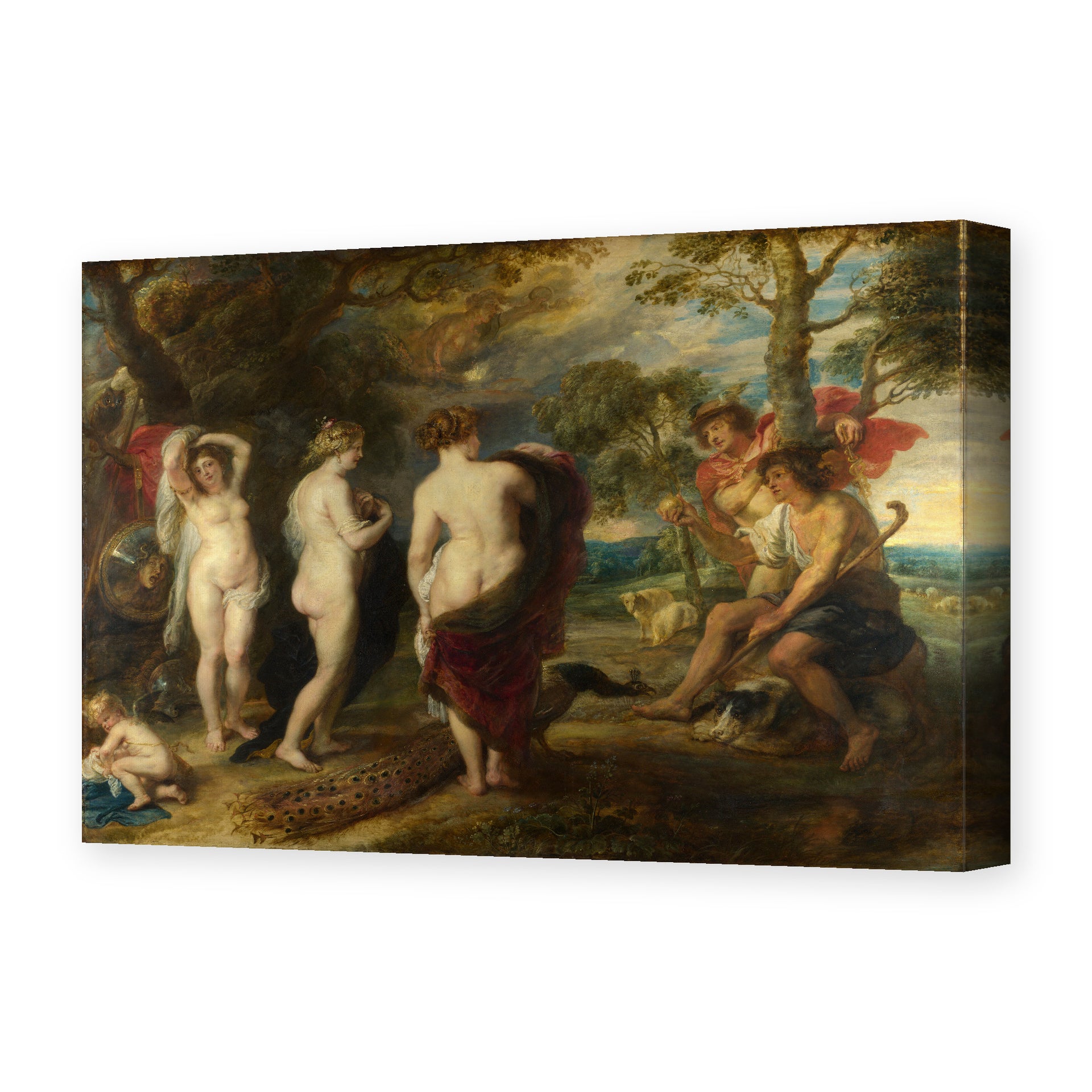 Peter Paul Rubens' 'The Judgement of Paris' painting reproduced as a gallery-wrapped canvas print
