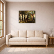 Gallery-wrapped canvas print of Peter Paul Rubens' 'The Judgement of Paris' displayed on a wall in a living room (image 1 of 2)