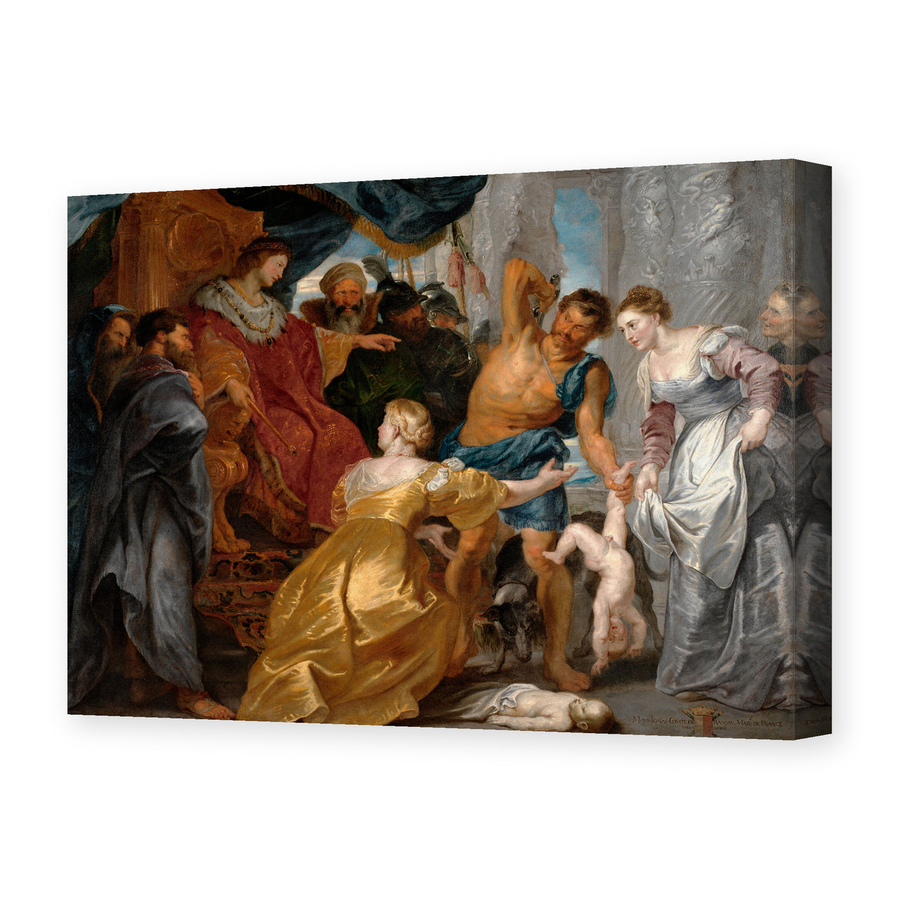 Peter Paul Rubens' 'The Judgement of Solomon' painting reproduced as a gallery-wrapped canvas print