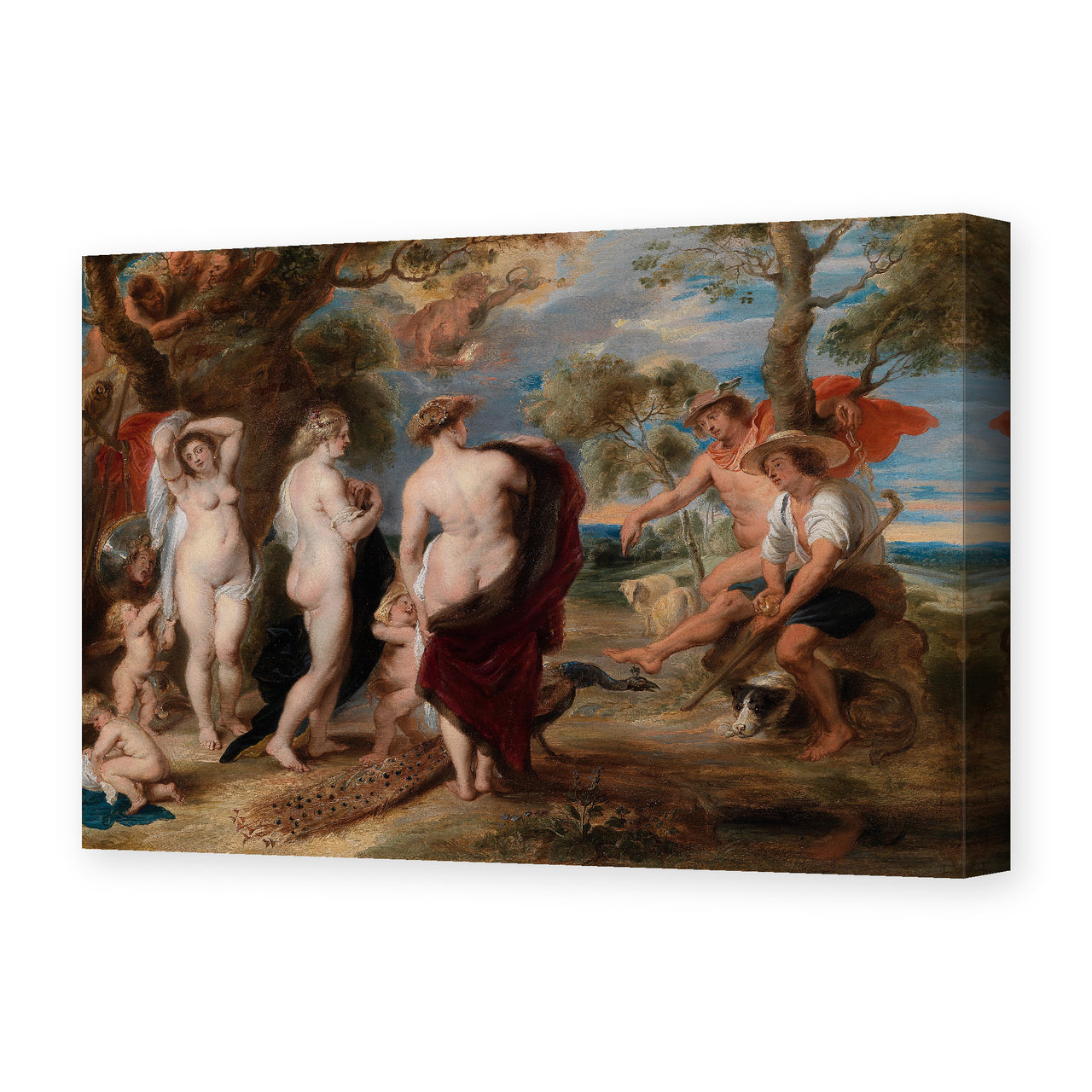 Peter Paul Rubens' 'The Judgment of Paris (1636)' painting reproduced as a gallery-wrapped canvas print