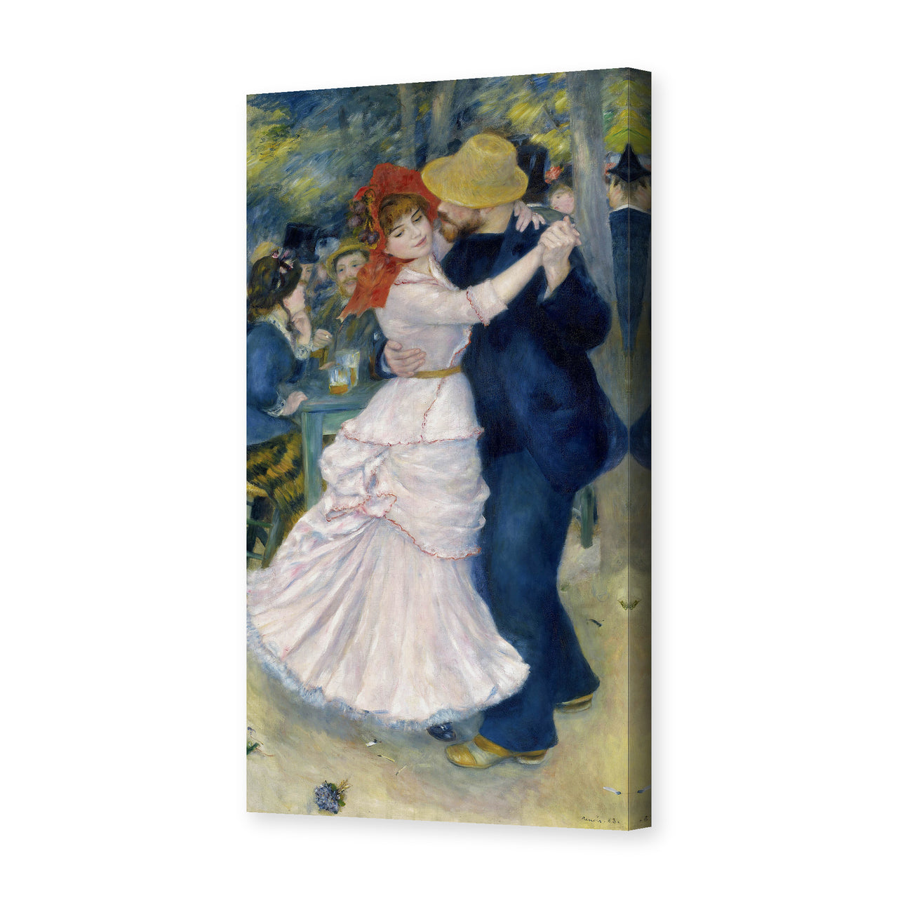 Pierre-Auguste Renoir's 'Dance at Bougival' painting reproduced as a gallery-wrapped canvas print