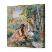Pierre-Auguste Renoir's 'In the Meadow' painting reproduced as a gallery-wrapped canvas print