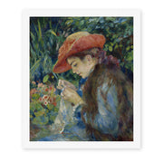 Pierre-Auguste Renoir's 'Marie Thérèse Durand Ruel Sewing' painting reproduced as a rolled canvas print