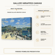 Pierre-Auguste Renoir - Pont Neuf gallery wrap canvas construction and hanging details infographic