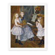 Pierre-Auguste Renoir's 'The Daughters of Catulle Mendès' painting reproduced as a rolled canvas print