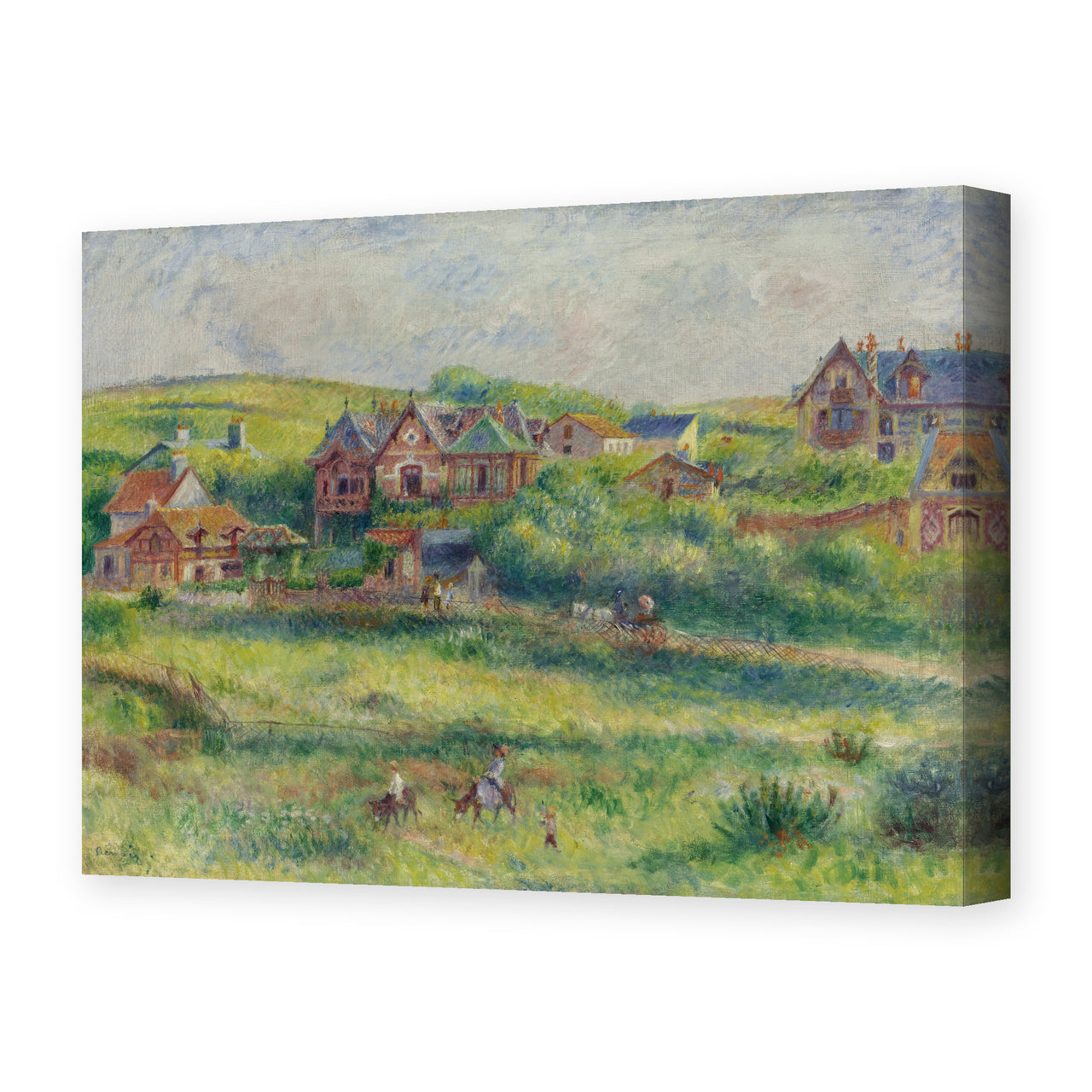 Pierre-Auguste Renoir's 'The House of Blanche Pierson, Pourville' painting reproduced as a gallery-wrapped canvas print