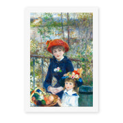 Pierre-Auguste Renoir's 'Two Sisters' painting reproduced as a rolled canvas print
