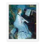 Pierre-Auguste Renoir's 'Woman at the Piano' painting reproduced as a rolled canvas print
