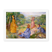 Pierre-Auguste Renoir's 'Young Ladies Playing Badminton' painting reproduced as a rolled canvas print