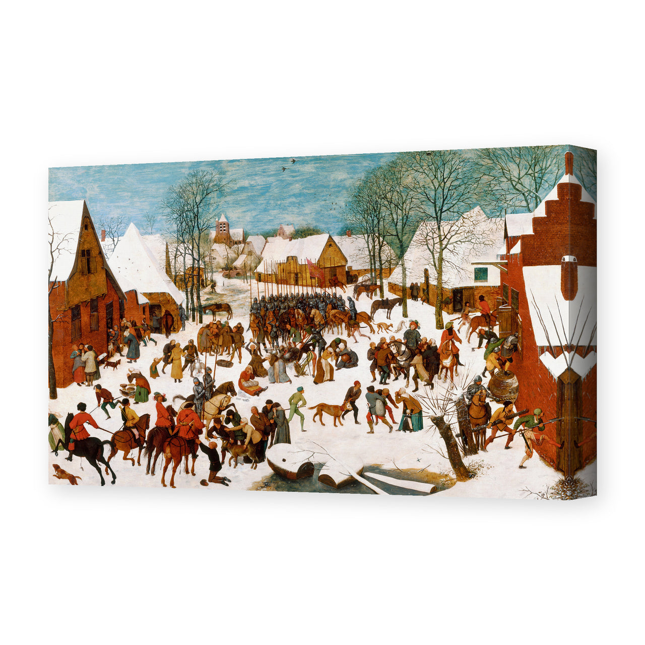Pieter Bruegel the Elder's 'Massacre of the Innocents' painting reproduced as a gallery-wrapped canvas print