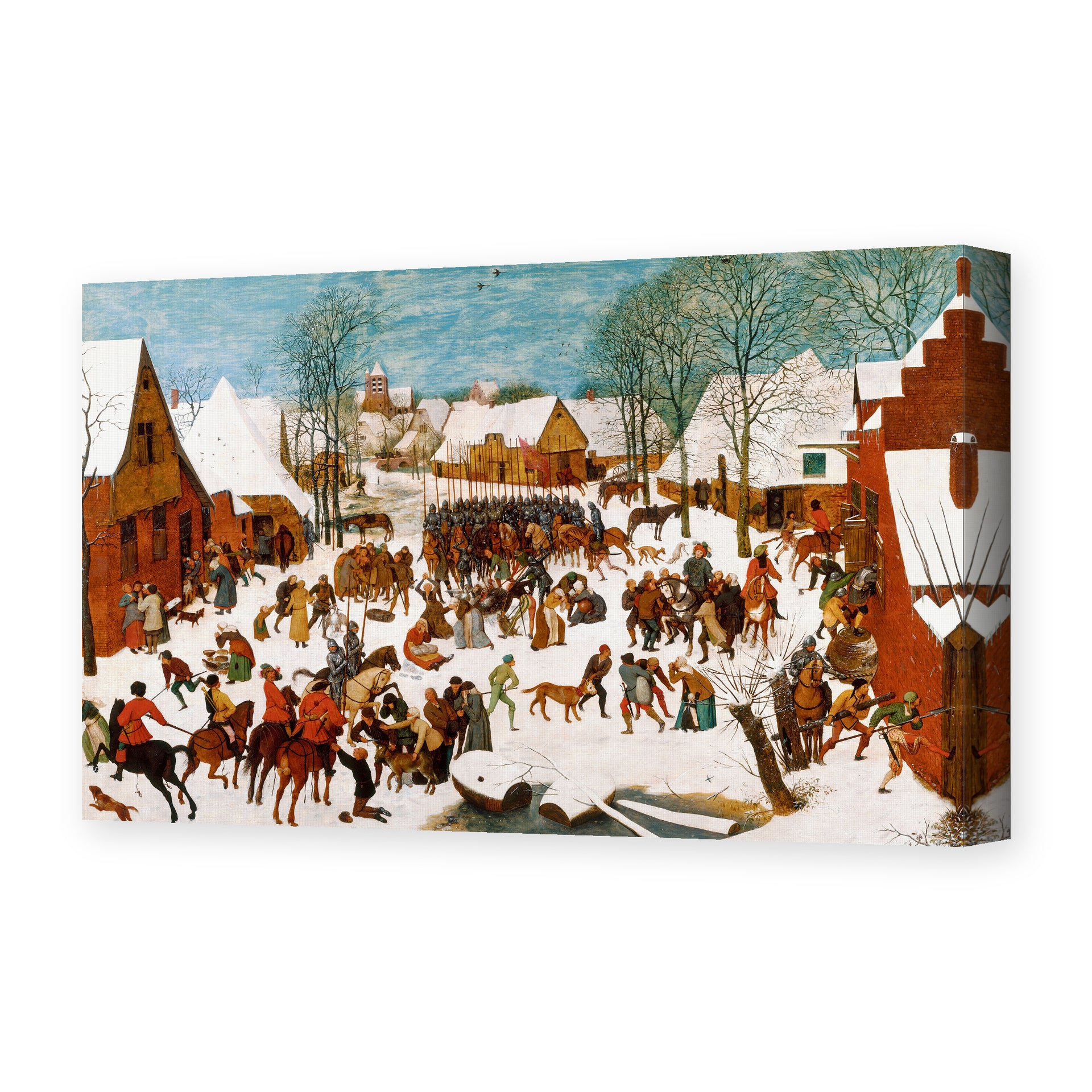 Pieter Bruegel the Elder's 'Massacre of the Innocents' painting reproduced as a gallery-wrapped canvas print