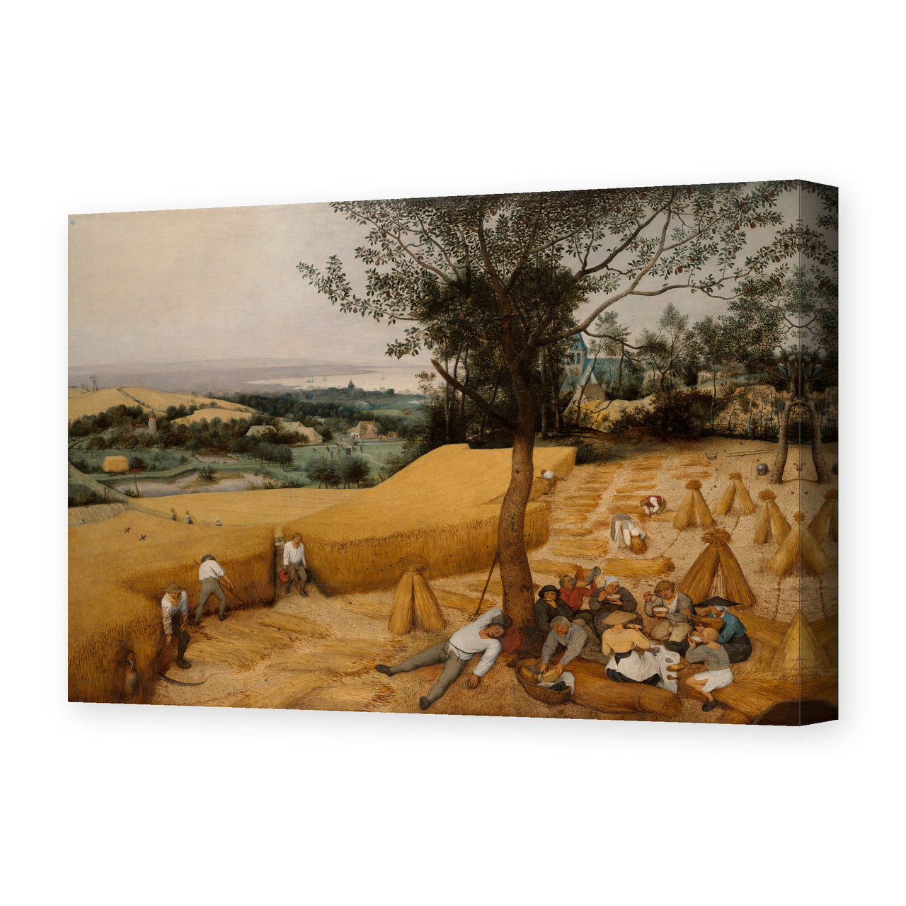 Pieter Bruegel the Elder's 'The Harvesters' painting reproduced as a gallery-wrapped canvas print